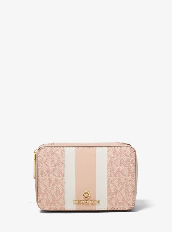 Damske Cestovné Tašky Michael Kors Small Logo Stripe Jewelry Case Viacfarebný - Kabelky Michael Kors Sleva | YZFPD-8615